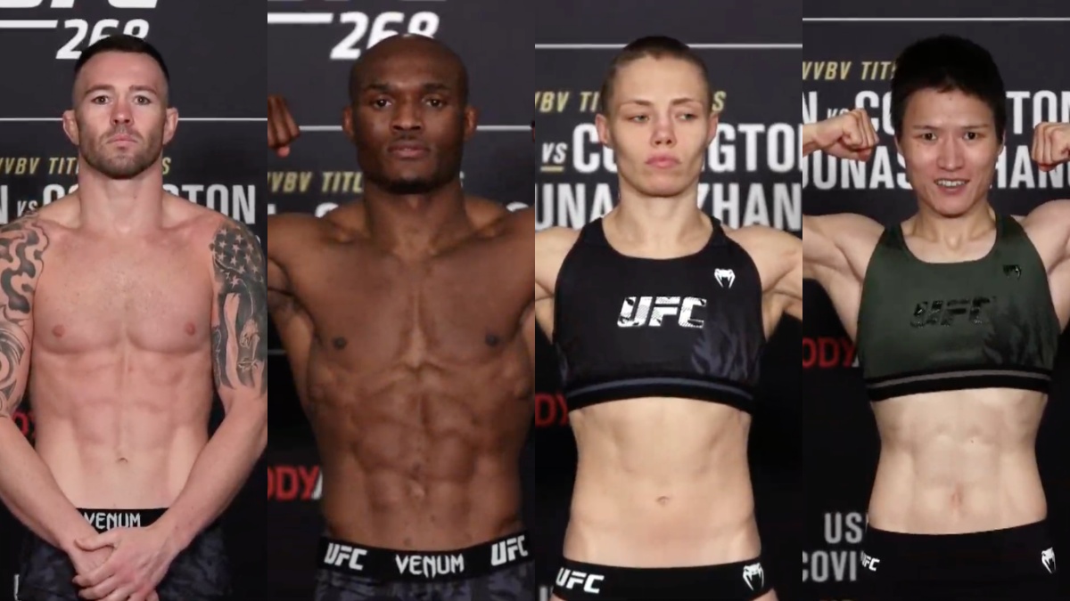 UFC 268 Weigh Ins Usman Vs Covington 2 Namajunas Vs Zhang 2 Official