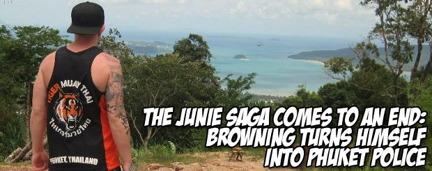 Junie Browning turns himself into Phuket police