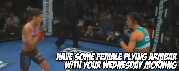 Have some female flying armbar with your Wednesday morning
