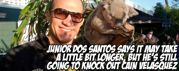 Junior dos Santos says it may take a little bit longer, but he's still going to knock out Cain Velasquez
