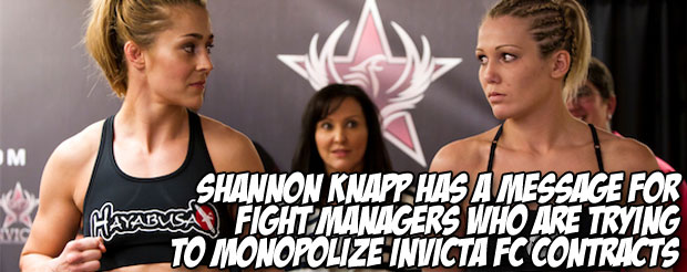 Shannon Knapp has a message for fight managers who are trying to monopolize Invicta FC contracts