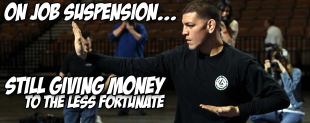 Watch Nick Diaz give a stack of money to a homeless man without a ribcage