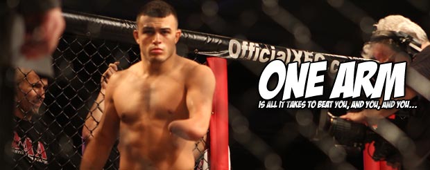 Watch Nick Newell become an MMA champion with only one arm while Michael Schiavello goes wild