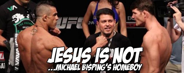 Watch Michael Bisping tell Vitor Belfort that Jesus isn't real