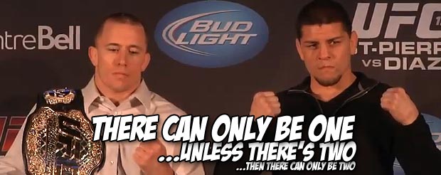 If you missed today's UFC 158 press conference with Georges St. Pierre and Nick Diaz, check it out right here
