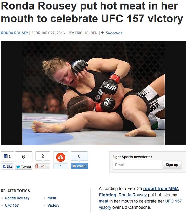 This is the stupidest Ronda Rousey article we've ever seen