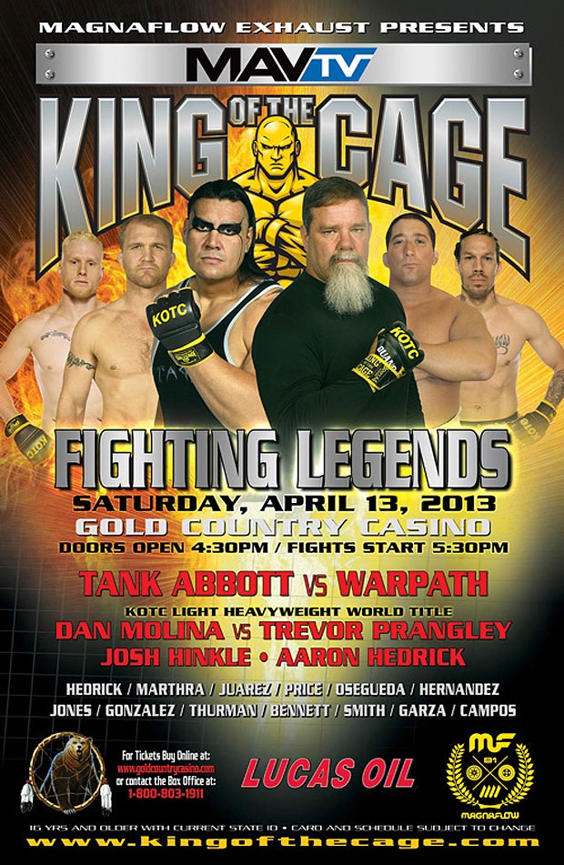 Mother of God, Tank Abbott vs. Warpath is going down April 13th