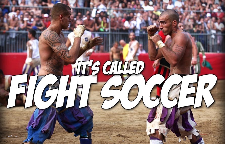 In Italy there's a new sport called 'Fight Soccer' and it's exactly