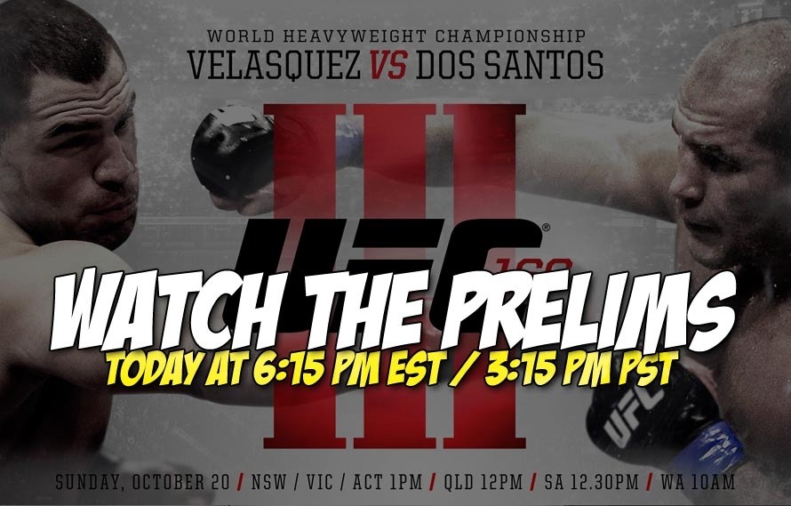 Watch the UFC 166 prelims TODAY at 3:15pm PST / 6:15pm EST right HERE!