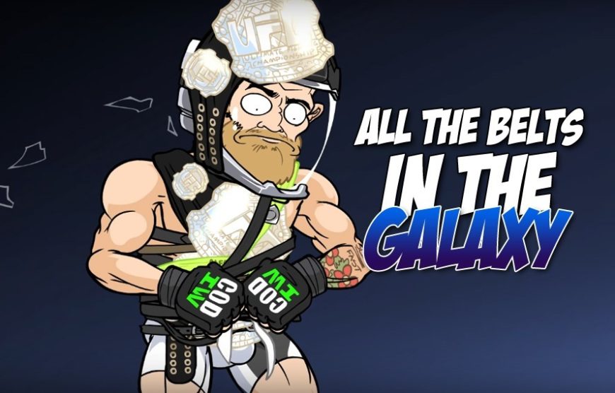 Video: Cartoon Conor McGregor Robs the World of it's Belts Before  Travelling to Space for Orion's | MiddleEasy