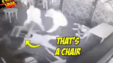 Street MMA chair hit