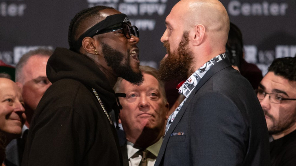 (Video) Deontay Wilder and Tyson Fury’s Face Off Leads to Shoving War