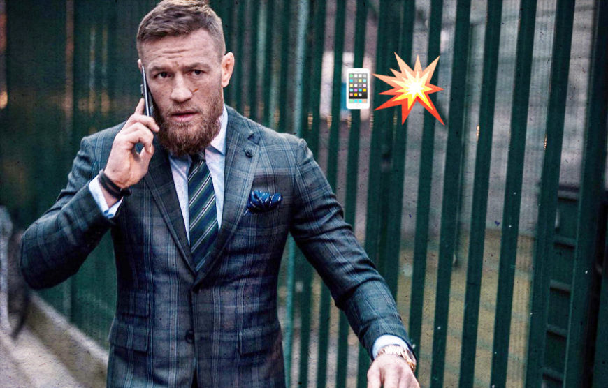 Conor McGregor cellphone smash