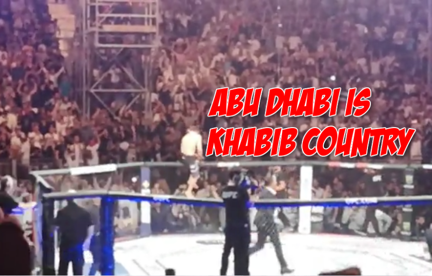 Video Khabib Choking Out Dustin Poirier Crowd