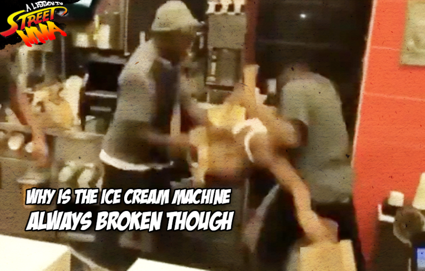 Street Mma Jumping Over The Counter At Mcdonald's