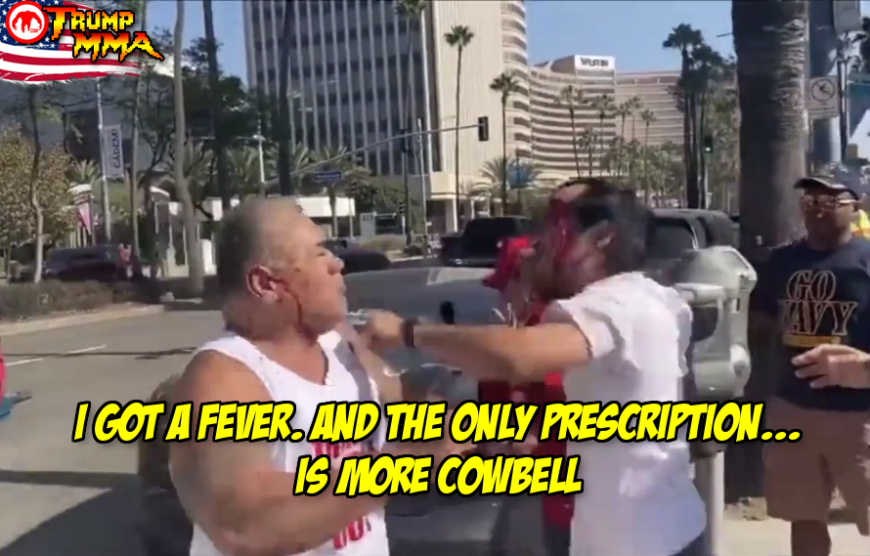 Trump Mma Maga Guy Bloody Cowbell Fight