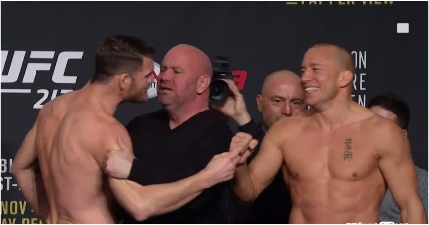 Image of Michael Bisping and GSP via Youtube screenshot