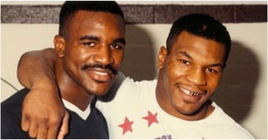 Retro image of Holyfield and Tyson via The Ring