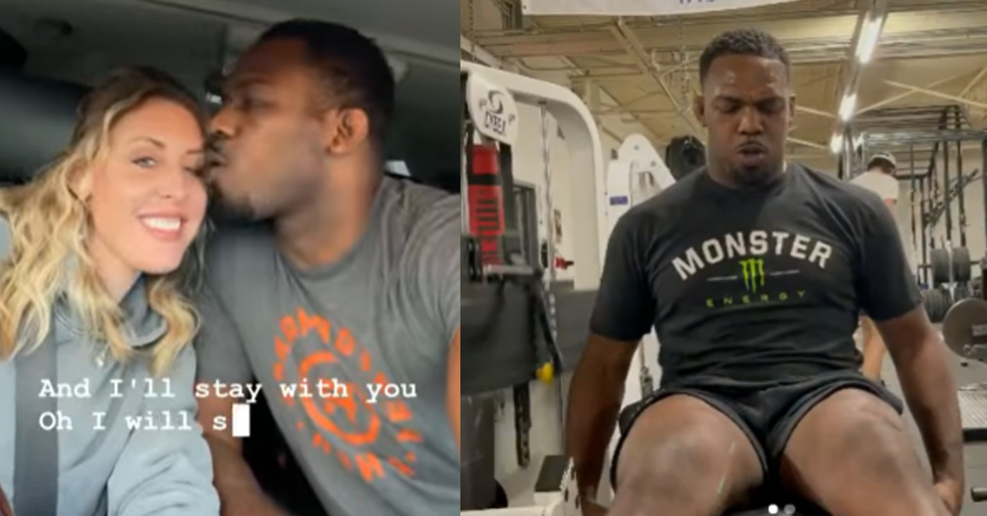 Jon Jones Shares Video With Fiancee Following Arrest ‘I’ll stay with