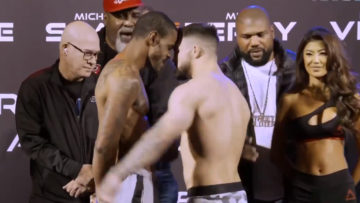 Mike Perry Grabs Opponent Derek Campos