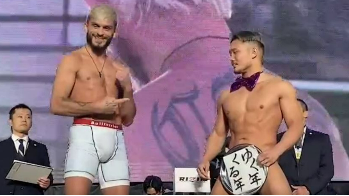 Watch Rizin Fighter Weigh-In Completely Naked In Front Of Fans