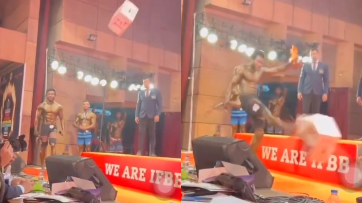 Bodybuilder Receives Lifetime Ban For Kicking Prize The Blender Off