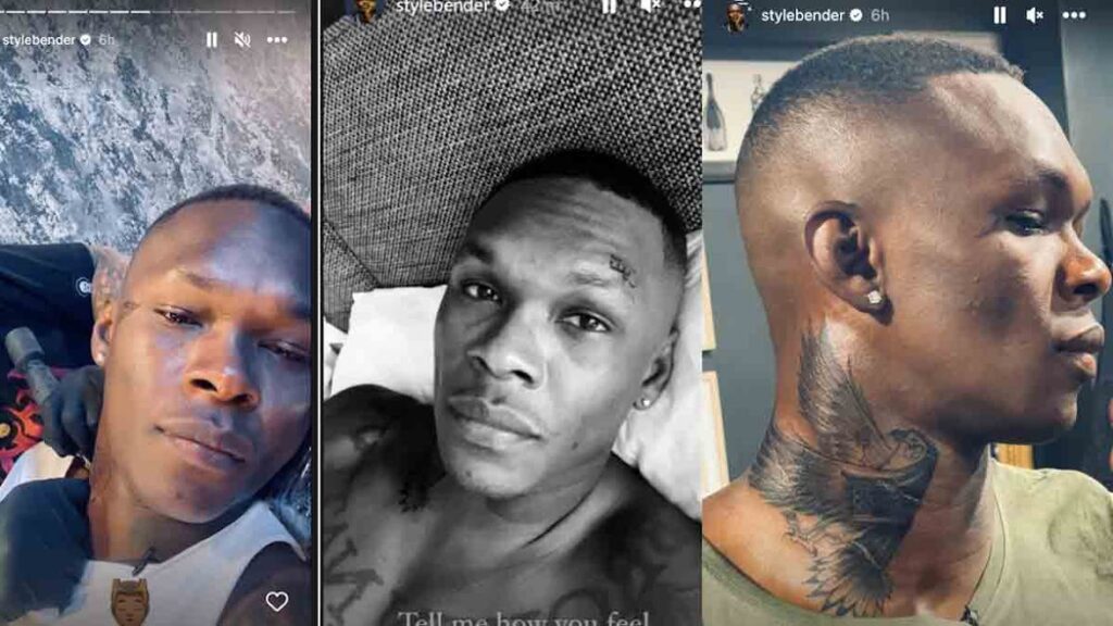 Israel Adesanya's new face and neck tattoos explained - Pulse Sports Nigeria