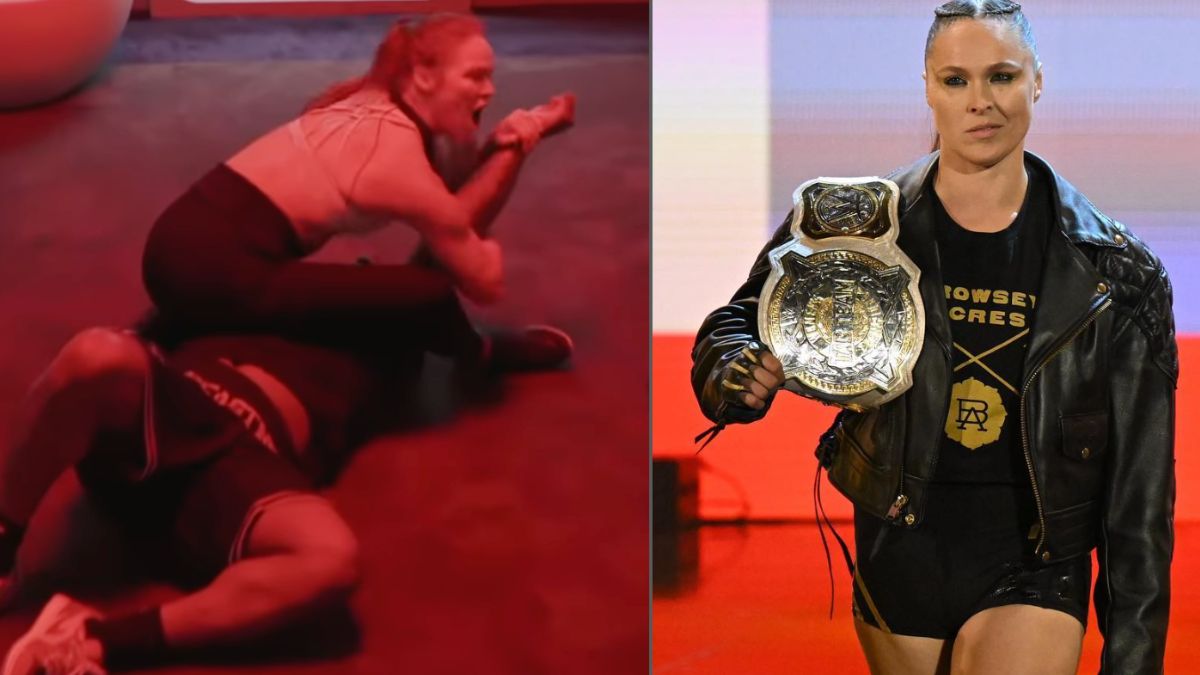 Ronda Rousey-Marshawn Lynch wrestle on Stars on Mars