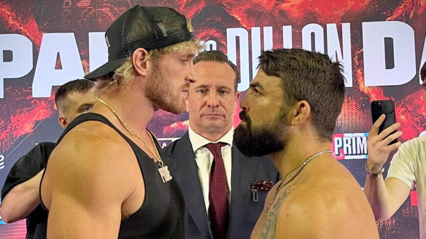 Logan Paul And Mike Perry Staredown