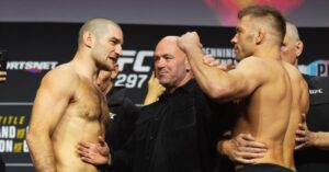 Sean Strickland And Dricus Du Plessis At Ufc 287 Weigh In