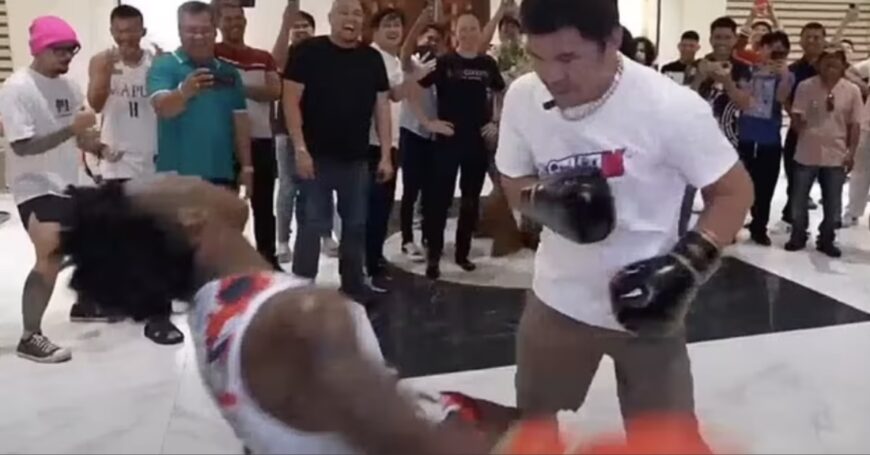 Manny Pacquiao Kos Social Media Star Ishowspeed During Explosive Sparring Session