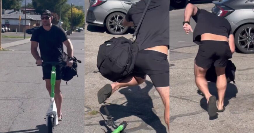 Alex Pereira and UFC Fans React to Sean Strickland Nearly Falling Off His Scooter Ahead of Sparring Session