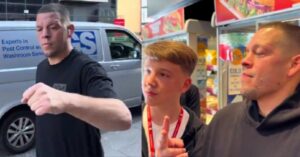 Nate Diaz Randomly Spotted Walking The Streets Of Newcastle England Fans React Had To Sample The Local Cuisine