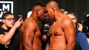 Francis Ngannou Renan Ferreira Face Off