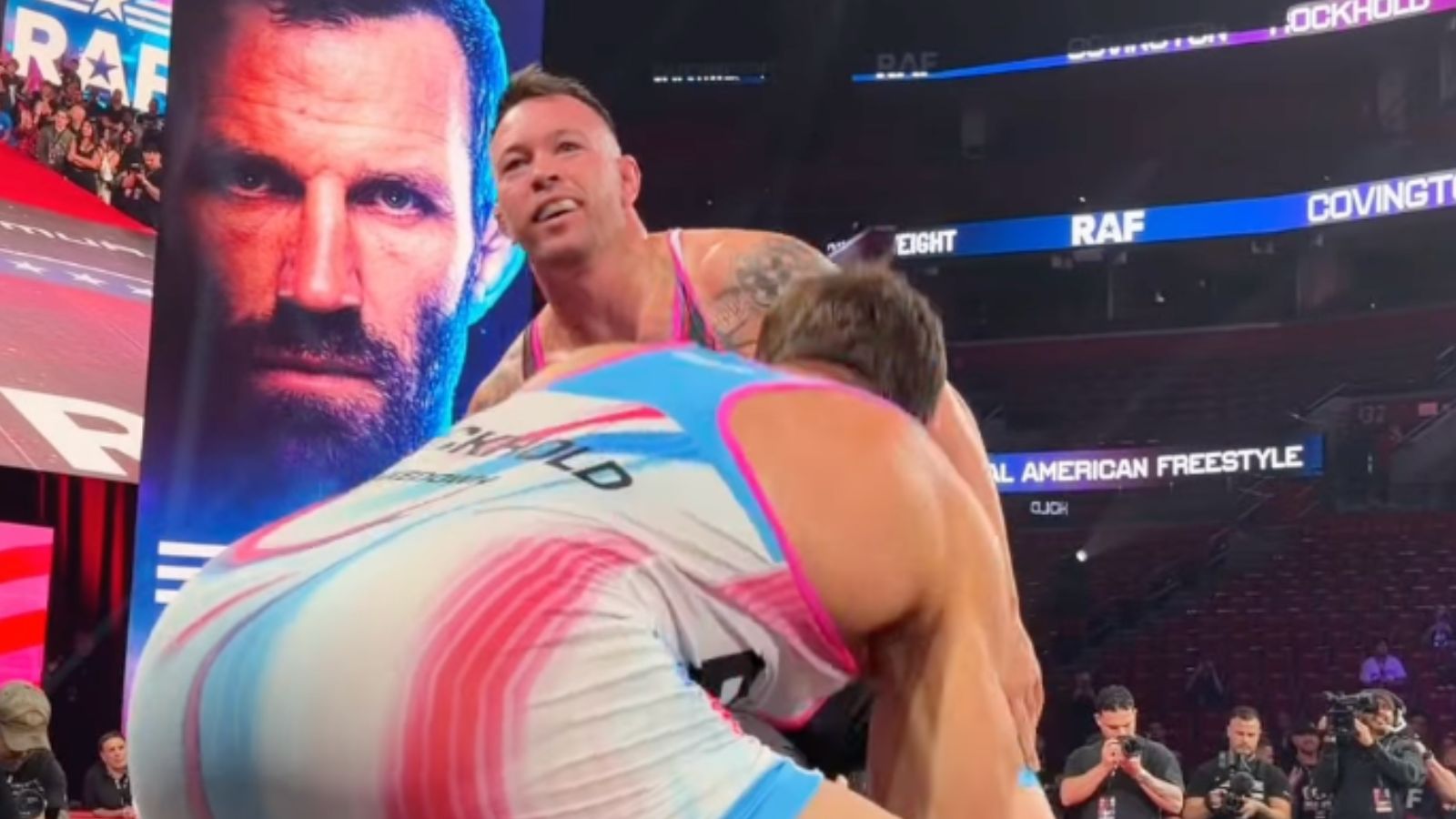 Video: Colby Covington Defeats Luke Rockhold 12-0 at RAF 5 With Technical Fall in Wrestling Debut, Calls Out Georges St-Pierre