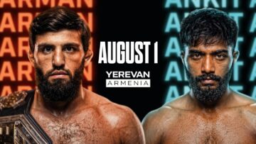 Arman Tsarukyan and Ankit Baiyanpuria on a HYPE grappling poster