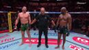 Dricus Du Plessis has his hand raised after defeating Kamaru Usman at UFC Oklahoma City
