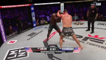 Johnny Eblen attacks Impa Kasanganay at PFL Austin