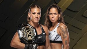 Kayla Harrison and Amanda Nunes ahead of their UFC 334 title fight