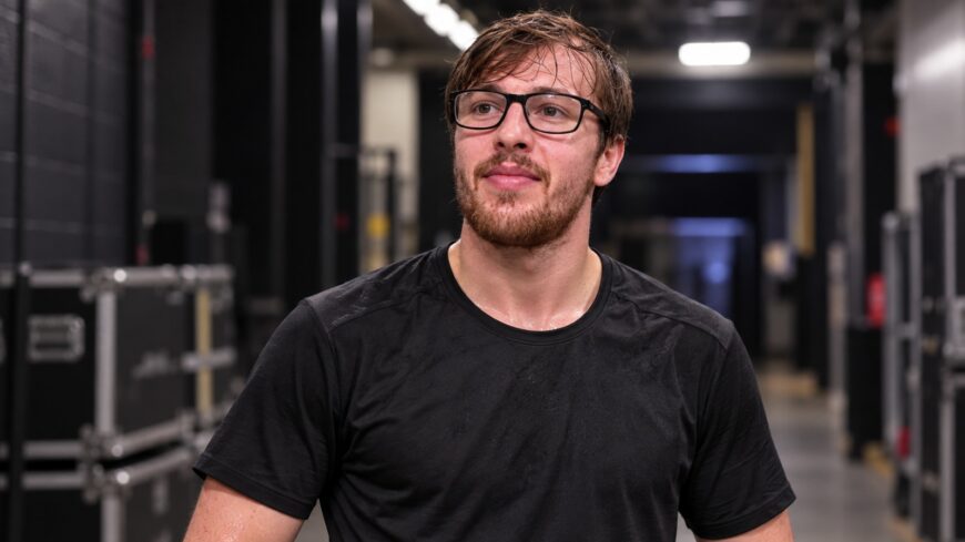 Kurtis Campbell pictured after dedicating his first UFC win to his father