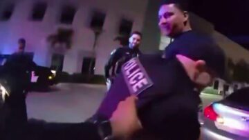 Marlon Moraes controls a man during a South Florida traffic-stop video