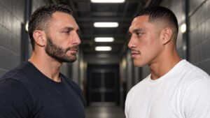 Noel Mikaelian faces Jai Opetaia before their cruiserweight championship unification fight