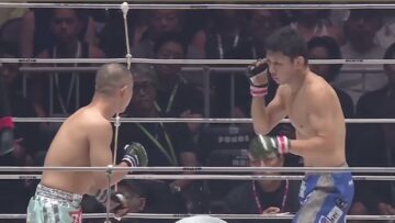 Yutaka Saito faces YA-MAN during their Super RIZIN 5 fight