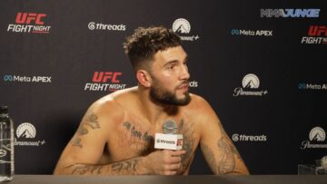 Allen Frye speaks during his UFC Vegas 122 post-fight interview