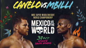 Canelo Alvarez and Christian Mbilli ahead of their October 31 Riyadh fight