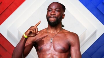 Denzel Bentley poses before his Zuffa Boxing fight with Shane Mosley Jr.