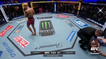 Salhahuddin Everett stands over Ozzy Martin after their DWCS 95 knockout