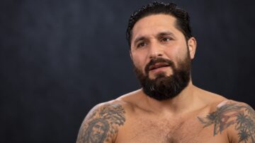 Illustration of Jorge Masvidal discussing Sean Strickland and UFC fighter pay