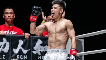 Luo Chao poses in the ONE ring before his May 2026 bout