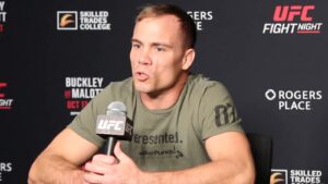 Nate Landwehr speaks at UFC Edmonton media day